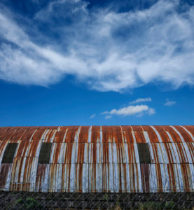Symbol / Concepts, The stuck together pictures. Roof of the old rusty hanger Symbol / Concepts, The stuck together pictures. Roof of the old rusty hanger